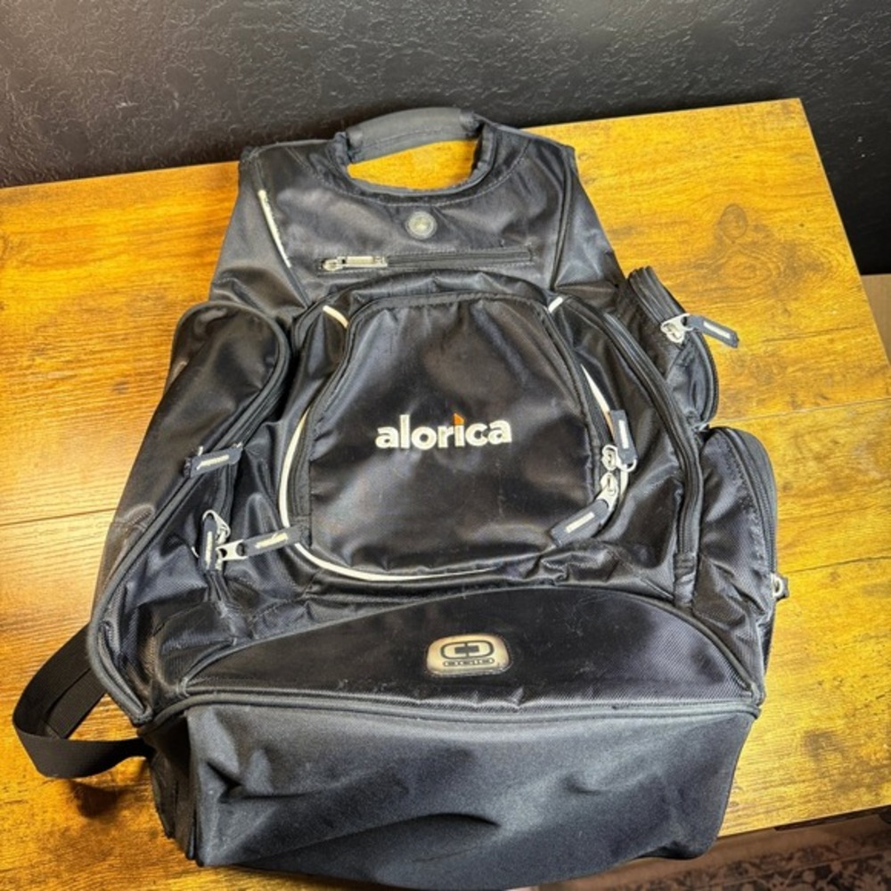 OGIO Alorica Corporate Black Nylon Laptop Backpack Unisex OS‎